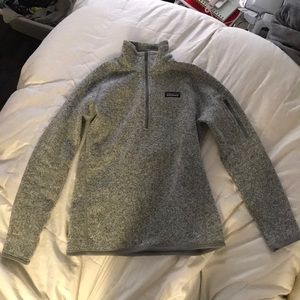 Birch White Patagonia 1/4 Zip Fleece